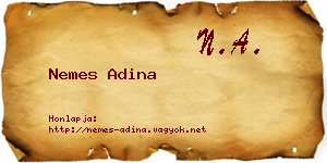 Nemes Adina névjegykártya